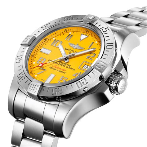 breitling avenger ii seawolf yellow dial|Breitling Avenger seawolf price.